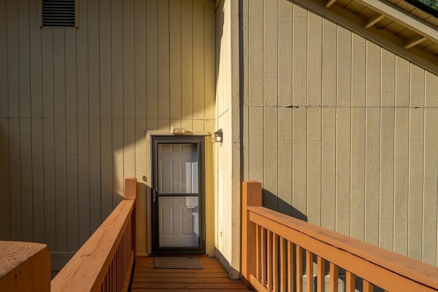 view of doorway to property