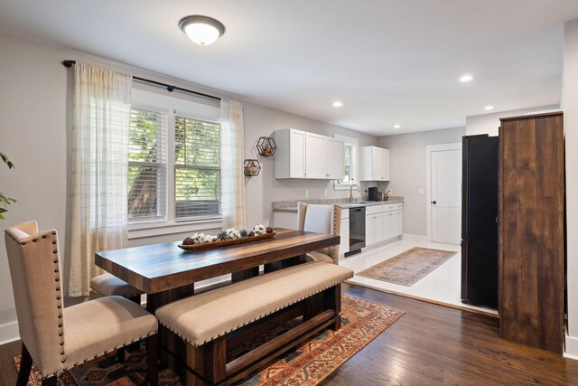 2924 Alabama Dr, North Charleston, SC 29405 - dining room featuring wood finished floors, recessed lighting, and baseboards