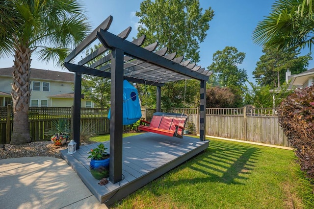 185 Red Leaf Blvd, Moncks Corner, SC 29461 - view of yard with a pergola and a deck