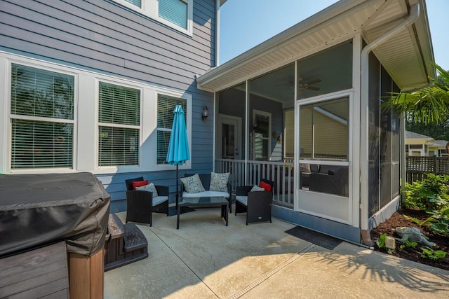 185 Red Leaf Blvd, Moncks Corner, SC 29461 - view of patio / terrace with a sunroom, an outdoor hangout area, and area for grilling