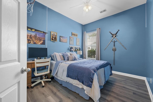 185 Red Leaf Blvd, Moncks Corner, SC 29461 - bedroom featuring wood finished floors, baseboards, and ceiling fan