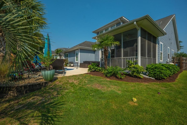185 Red Leaf Blvd, Moncks Corner, SC 29461 - view of yard with a patio area and a sunroom