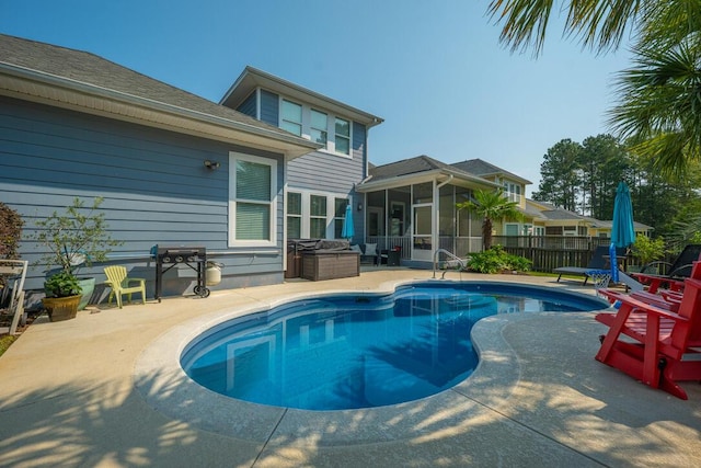 185 Red Leaf Blvd, Moncks Corner, SC 29461 - view of swimming pool featuring a sunroom and a patio area