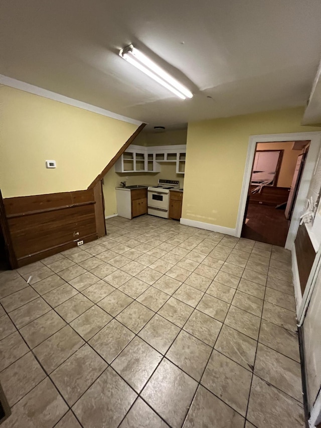 interior space with light tile patterned floors