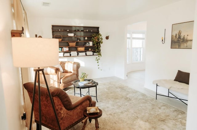 living room with visible vents