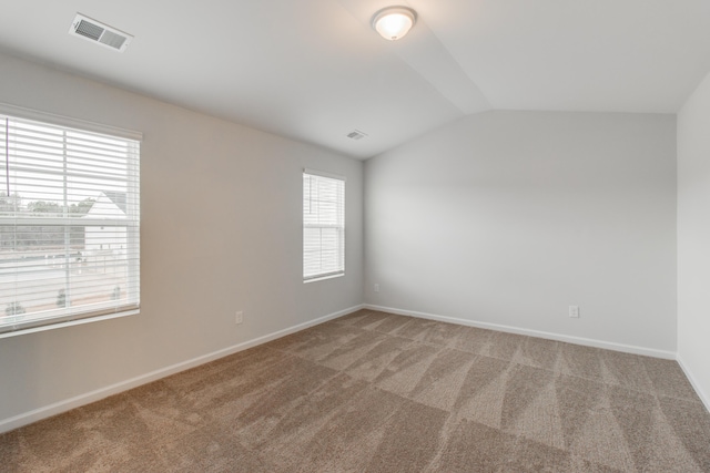 1816 Casein St, Summerville, SC 29483 - empty room featuring baseboards, vaulted ceiling, carpet flooring, and visible vents