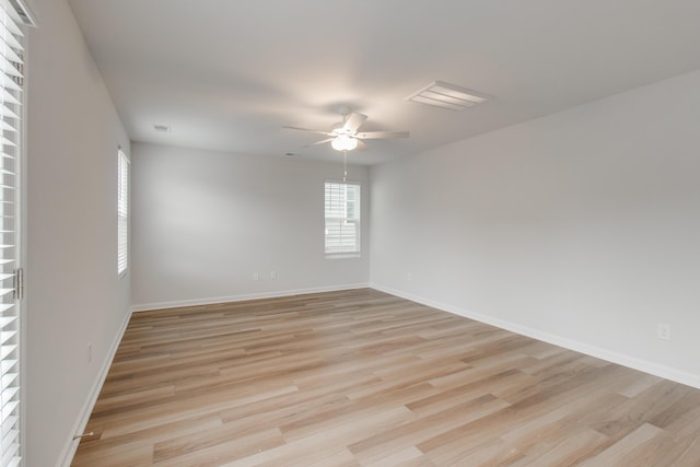 1816 Casein St, Summerville, SC 29483 - spare room featuring light wood-type flooring, baseboards, and ceiling fan