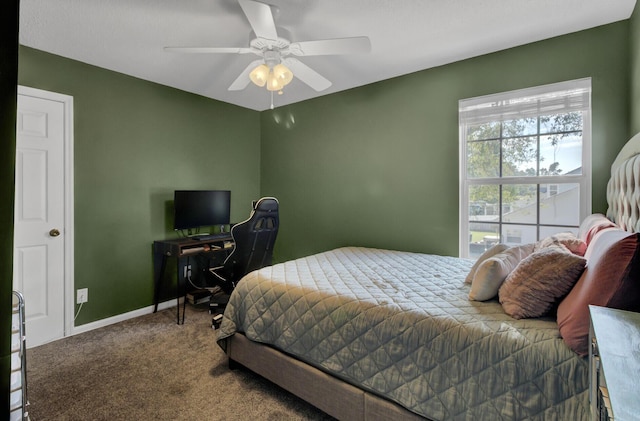 1600 Windsor Ln, Moncks Corner, SC 29461 - bedroom featuring carpet flooring, ceiling fan, and baseboards