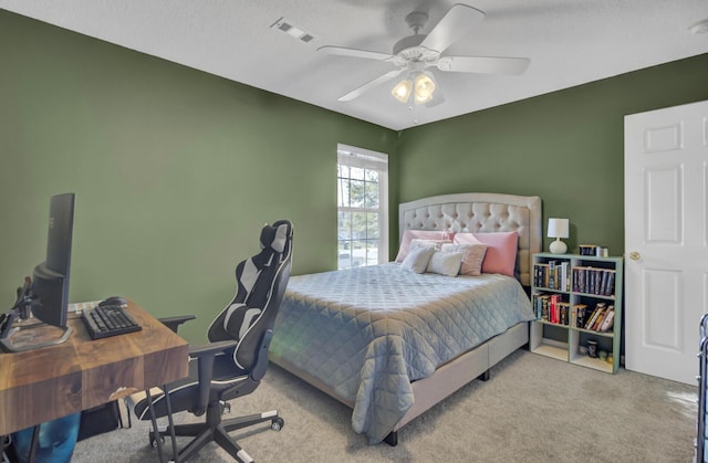1600 Windsor Ln, Moncks Corner, SC 29461 - bedroom featuring carpet, an office area, and a ceiling fan