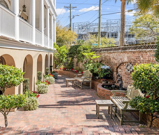 view of patio / terrace featuring a balcony