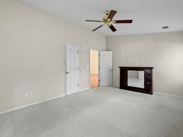 unfurnished bedroom with ceiling fan