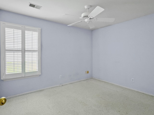 spare room featuring ceiling fan