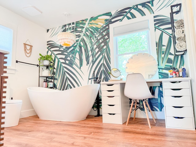 27 Fitzroy Dr, Charleston, SC 29414 - office space with wood finished floors and a chandelier