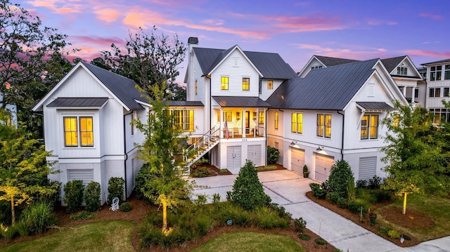 view of front of house featuring a garage