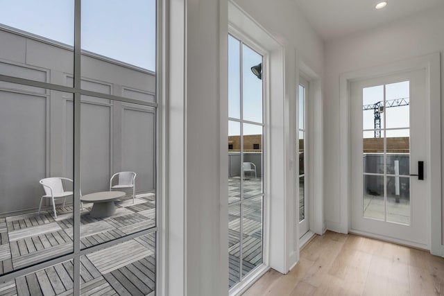 405 Spartina Ln Unit 405, Charleston, SC 29492 - doorway to outside with light wood-style flooring and recessed lighting