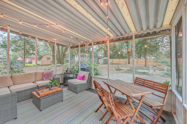 view of sunroom / solarium