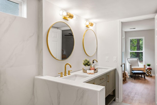 1478 Diamond Blvd, Mount Pleasant, SC 29466 - bathroom with wood finished floors and double vanity