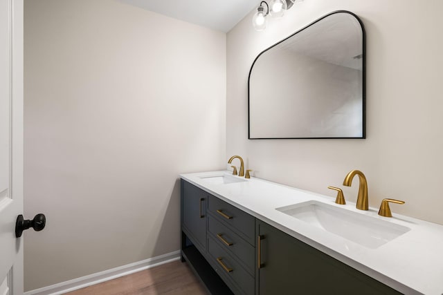 1478 Diamond Blvd, Mount Pleasant, SC 29466 - bathroom featuring double vanity and wood finished floors
