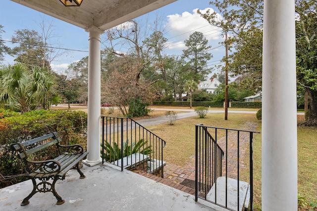 view of patio with covered porch