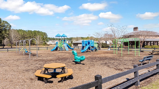 view of community jungle gym