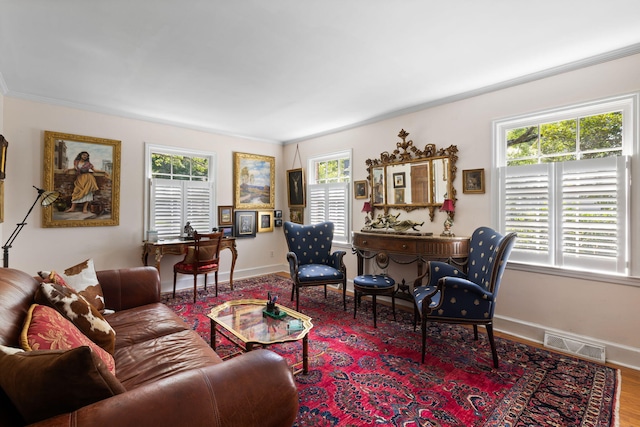 1067 Loyalist Ln, Mount Pleasant, SC 29464 - living room featuring crown molding and wood finished floors