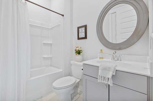 840 Forrest Dr, Charleston, SC 29492 - full bath with toilet, vanity, and shower / bath combination with curtain