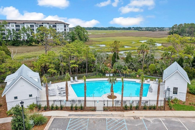 840 Forrest Dr, Charleston, SC 29492 - community pool featuring a water view and a patio area