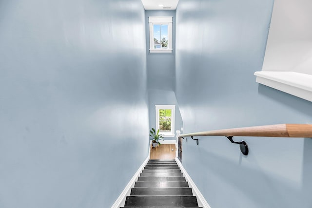 331 Saddlewood Dr, Charleston, SC 29414 - stairs featuring wood finished floors and baseboards