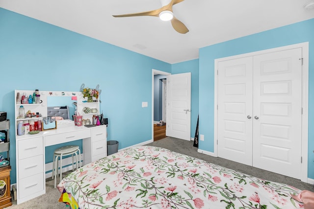 331 Saddlewood Dr, Charleston, SC 29414 - carpeted bedroom with a closet and a ceiling fan