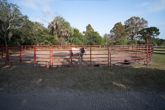 gate with a view of rural / pastoral area and fence