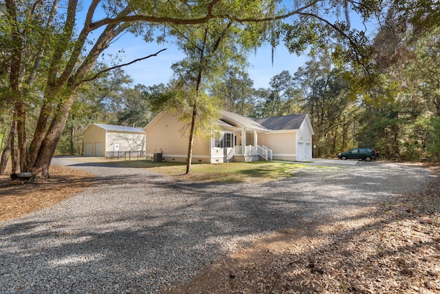 view of side of home featuring crawl space and central air condition unit