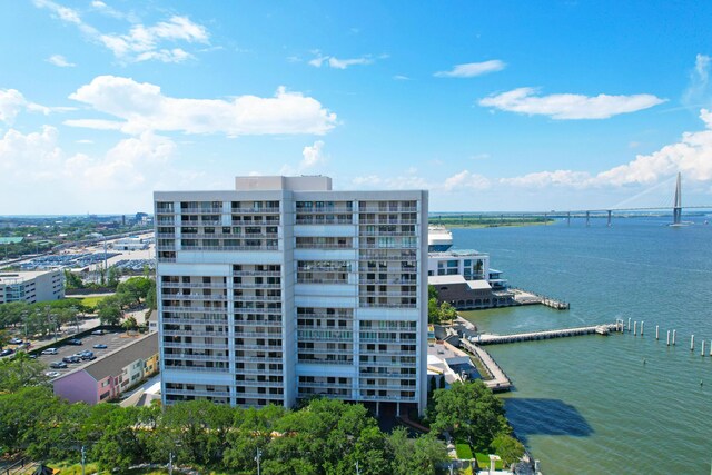 view of property with a water view