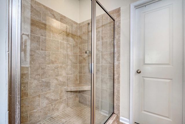 bathroom with walk in shower