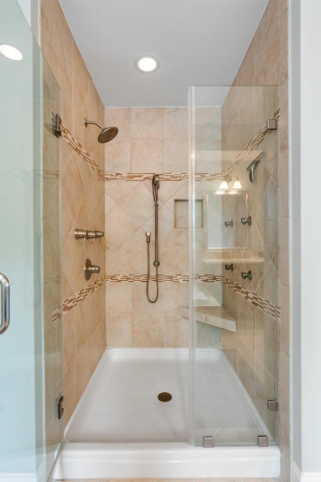 1527 Wando View St, Charleston, SC 29492 - full bathroom with a shower stall and recessed lighting