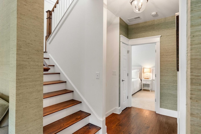 1527 Wando View St, Charleston, SC 29492 - staircase featuring wood finished floors and baseboards