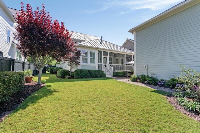1527 Wando View St, Charleston, SC 29492 - view of yard with a sunroom