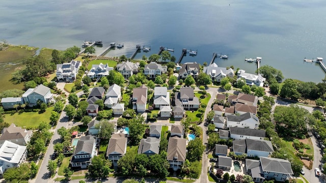 1527 Wando View St, Charleston, SC 29492 - aerial perspective of suburban area featuring a large body of water