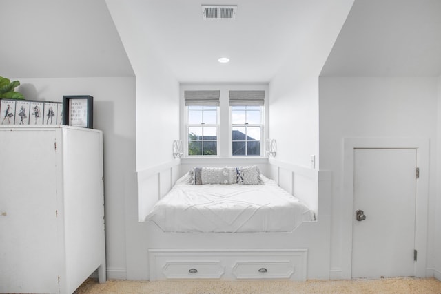 bedroom with visible vents