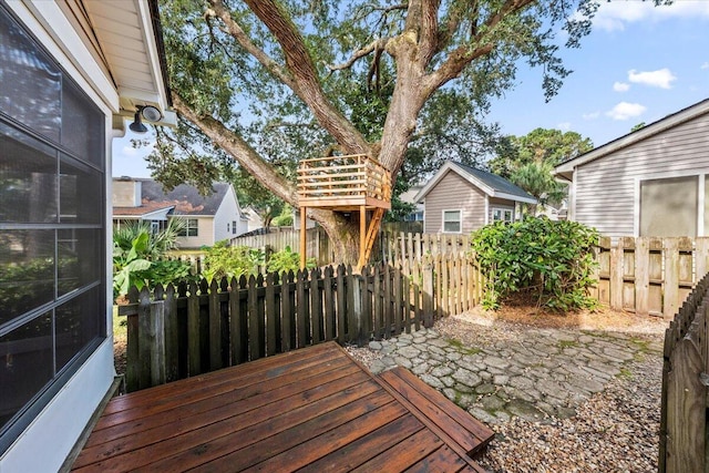 view of wooden deck