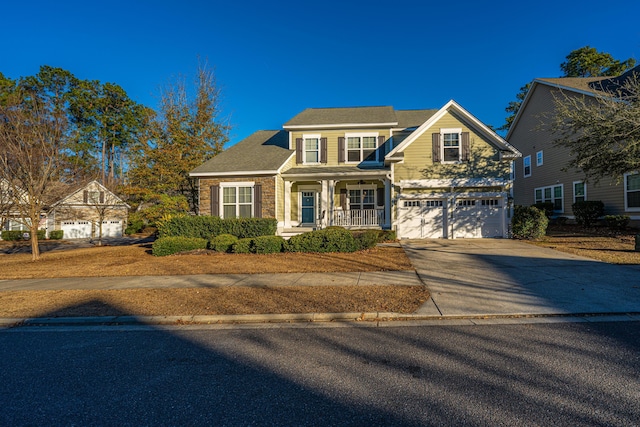 101 Ribbon Rd, Summerville, SC 29483 - view of front of house featuring covered porch and a garage