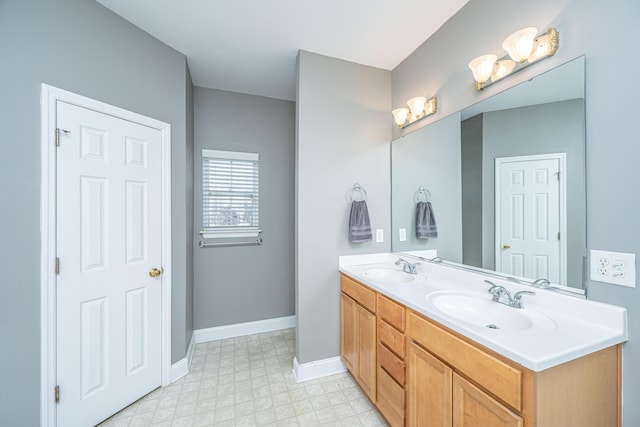 bathroom with vanity