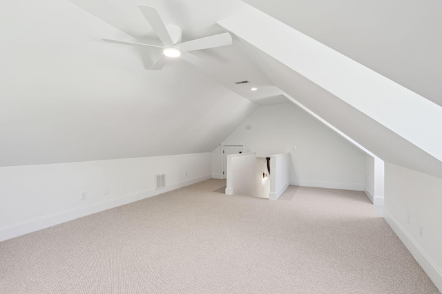 380 Tidal Reef Cir, Mount Pleasant, SC 29464 - additional living space with lofted ceiling, light colored carpet, baseboards, and a ceiling fan