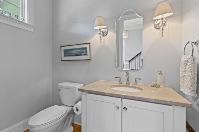 112 Berkshire Dr, Wando, SC 29492 - half bathroom with vanity, baseboards, and toilet