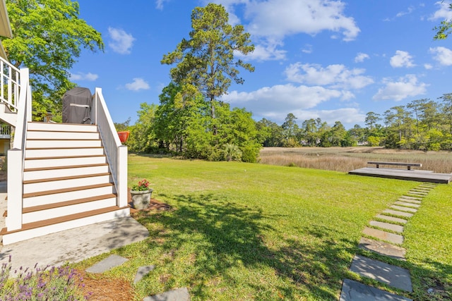112 Berkshire Dr, Wando, SC 29492 - view of yard with stairway