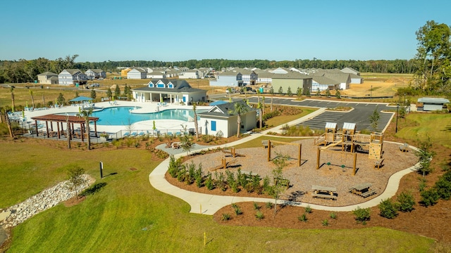 birds eye view of property