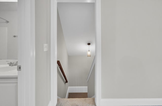 102 Brutus Ln, Summerville, SC 29485 - stairway with baseboards