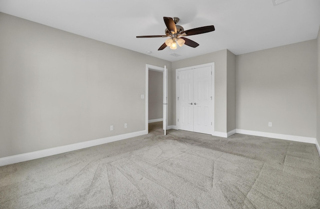 102 Brutus Ln, Summerville, SC 29485 - unfurnished bedroom with baseboards, carpet flooring, ceiling fan, and a closet