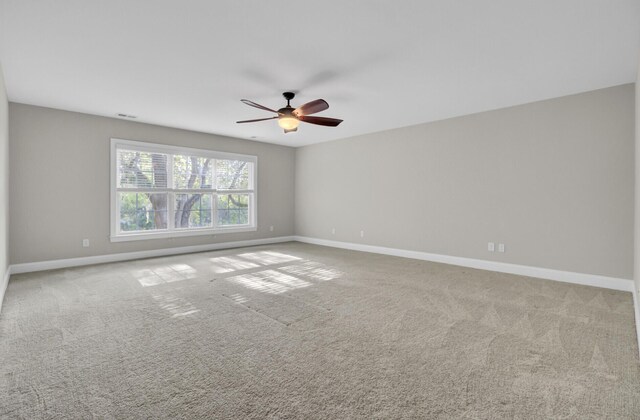 102 Brutus Ln, Summerville, SC 29485 - carpeted spare room with baseboards, ceiling fan, and visible vents