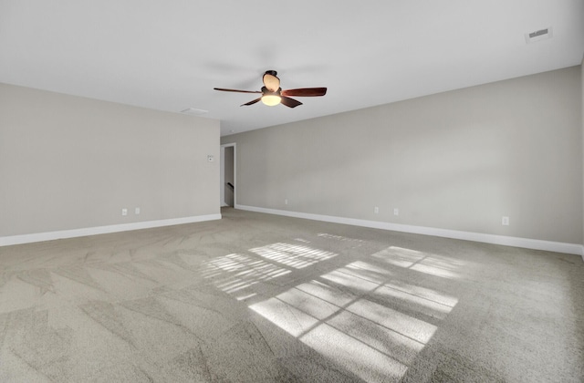 102 Brutus Ln, Summerville, SC 29485 - carpeted spare room with baseboards, ceiling fan, and visible vents