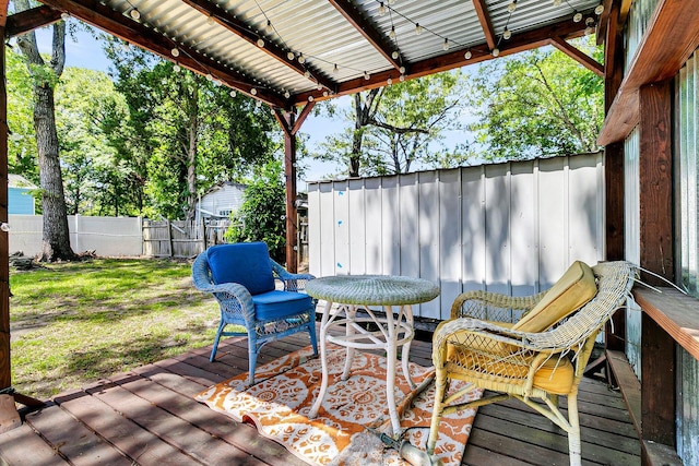 5806 Robinhood Dr, Hanahan, SC 29410 - wooden deck featuring a fenced backyard
